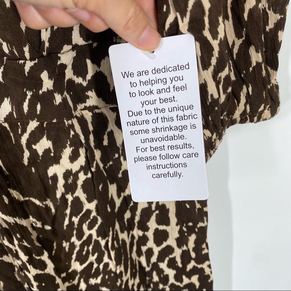 New Roaman’s Animal Print Button Down Dress 14W - Picture 3 of 7